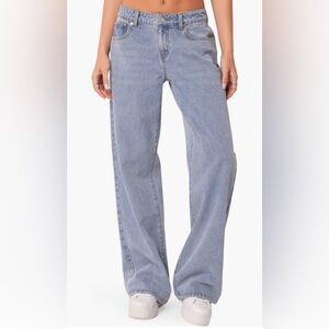 EDIKTED Women's Raelynn wide leg jeans
